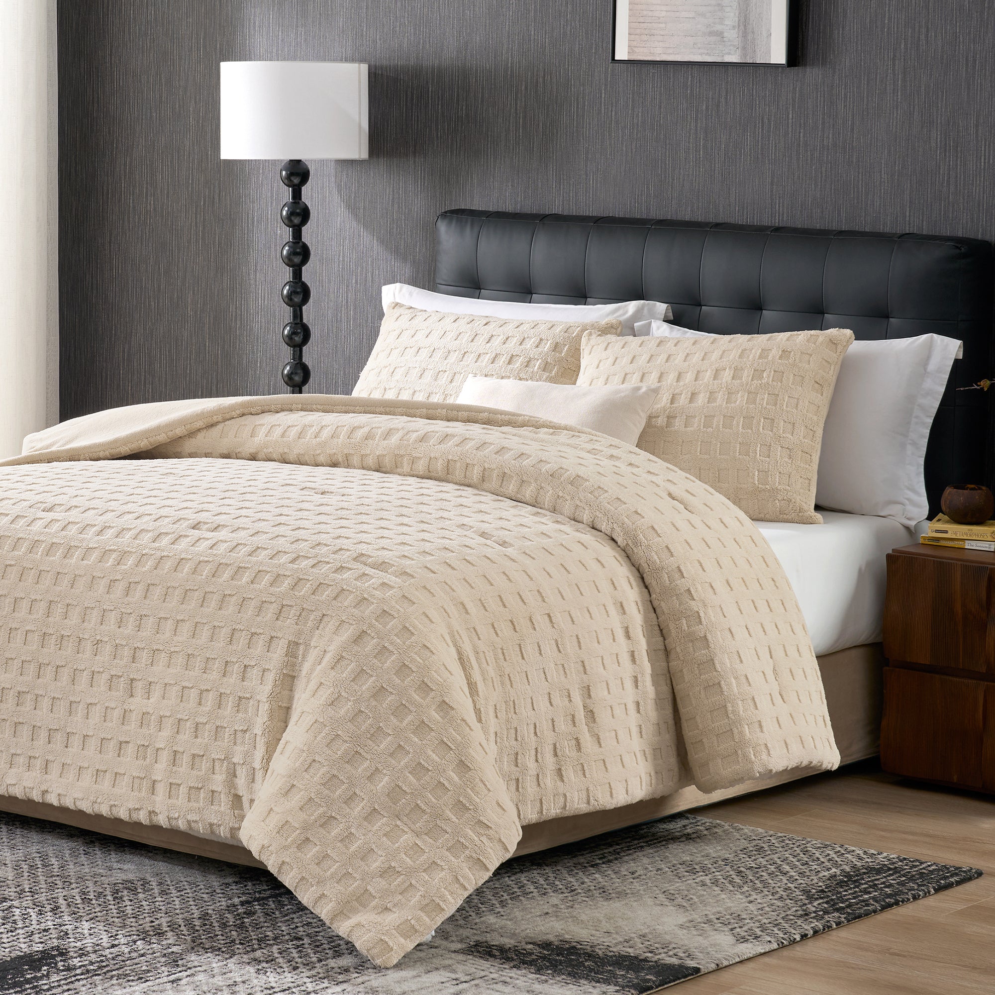 Winter Jacquard Cuddle Soft Waffle Comforter Set