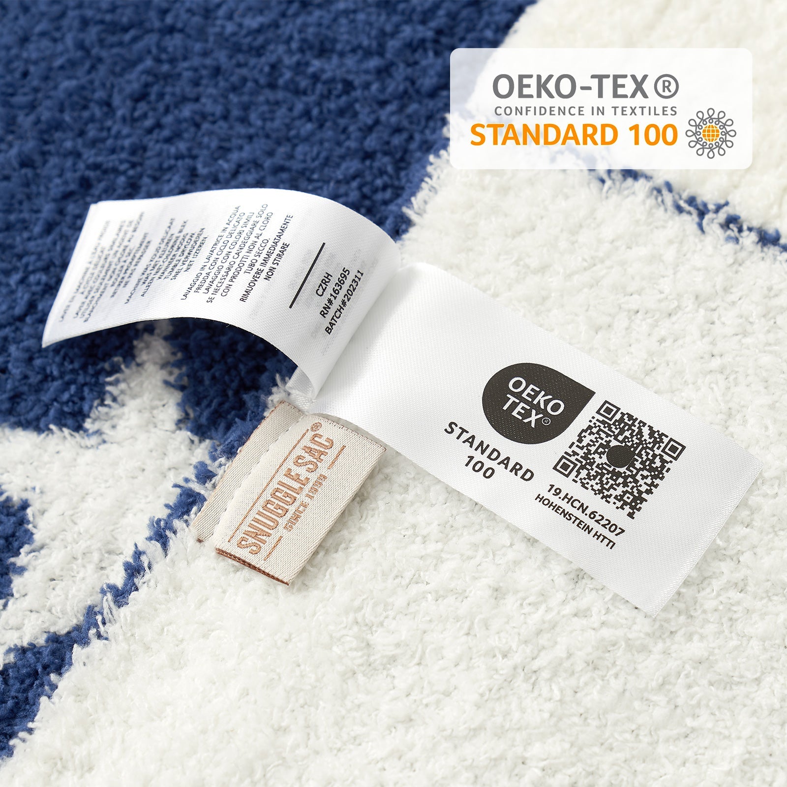 Reversible Star Feather Yarn Knit Throw Blanket