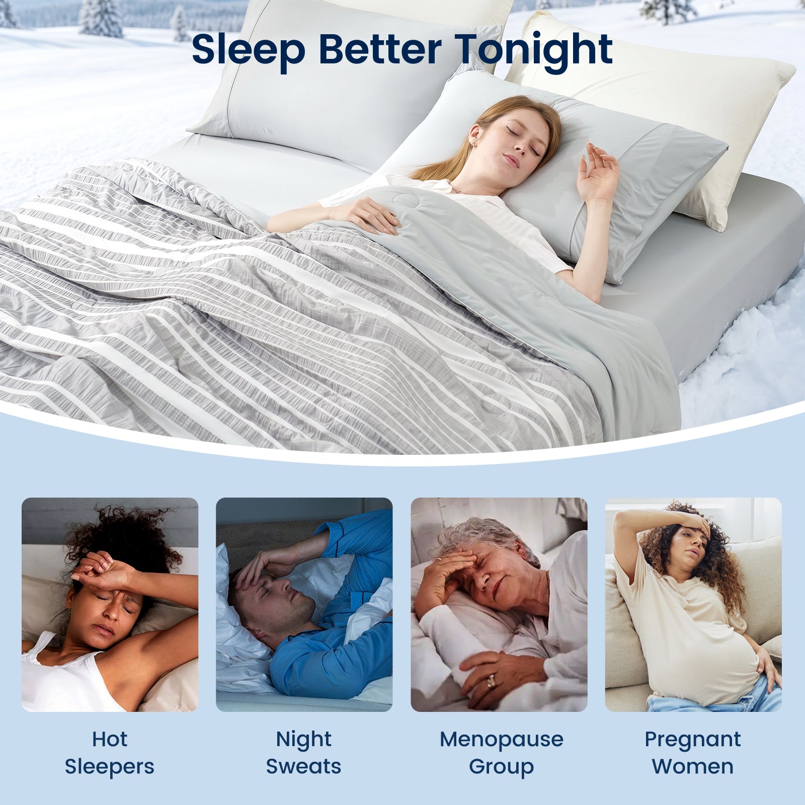 Breathable Cooling Comforter for Hot Sleepers | Cozy Bliss