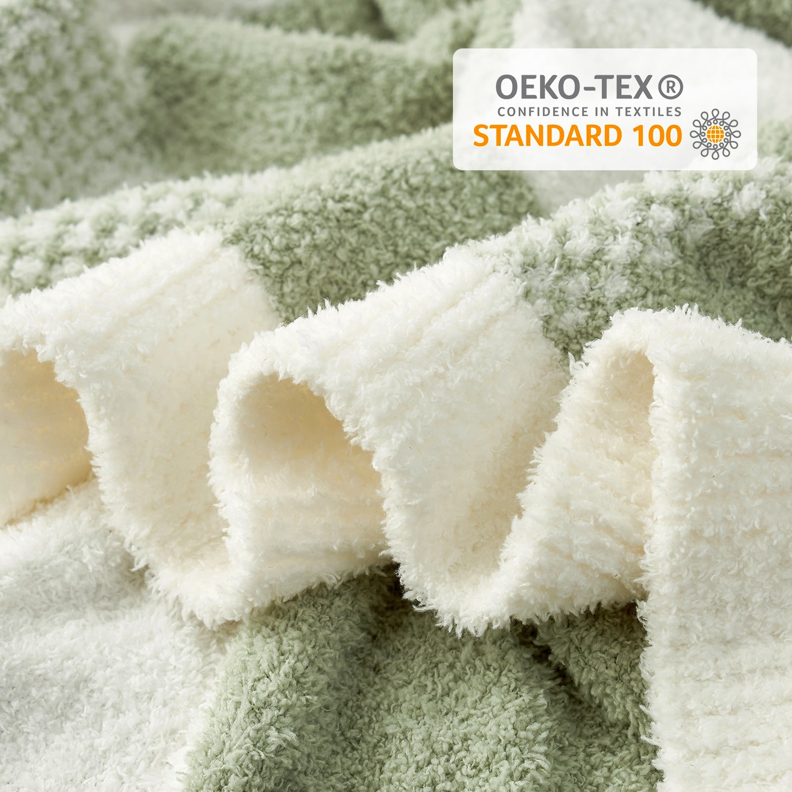 Checkered Feather Yarn Throw Blanket - Romantic Red