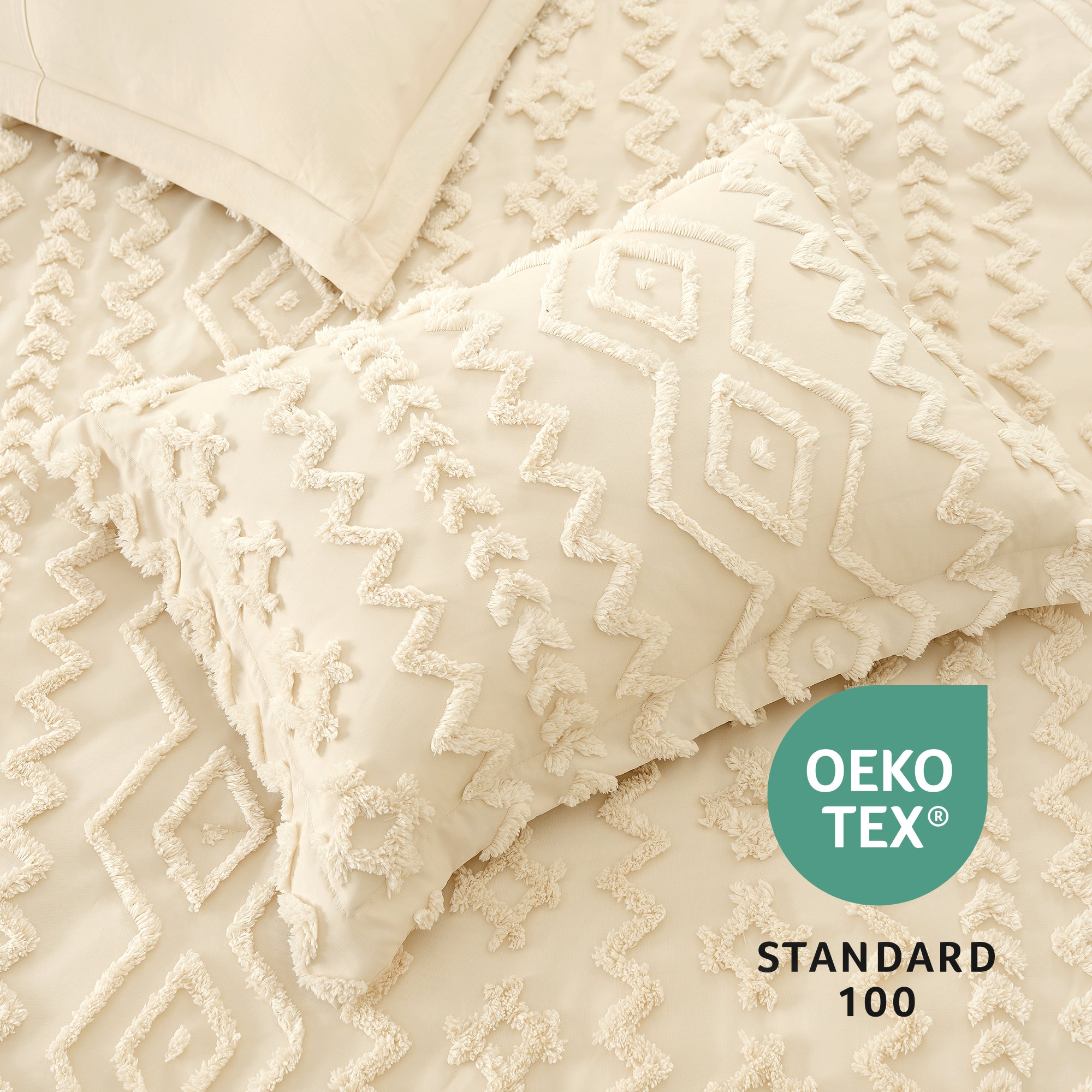 All-Season Faux Tufted Cable Comforter Set