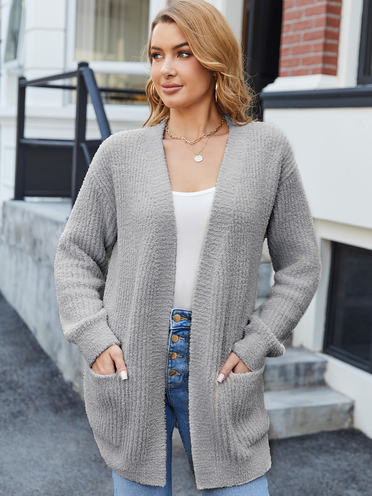 Cozy Bliss x SS Women Cardigan Sweaters with Pocket