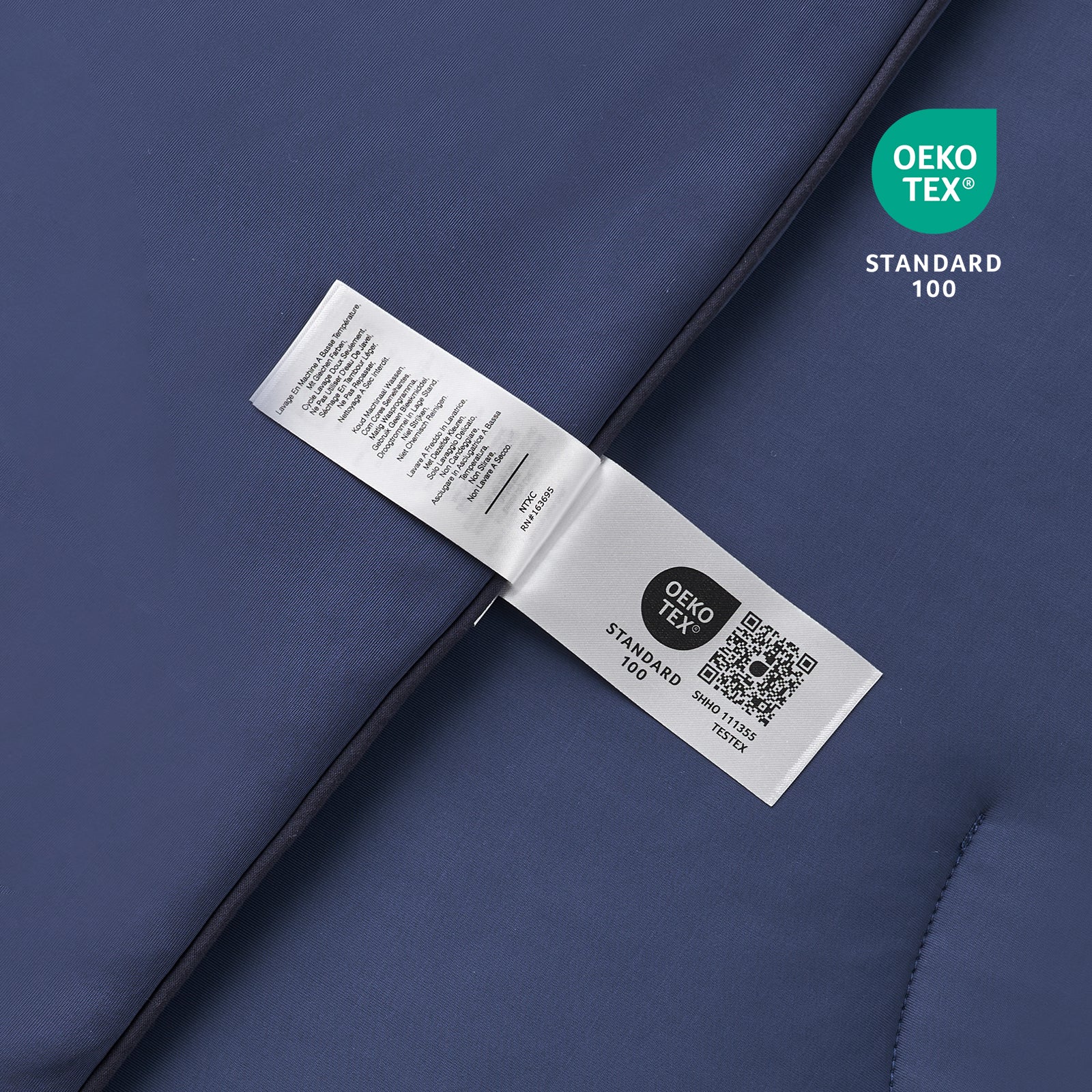 OEKO-TEX Standard 100 certified cooling fabric.#color_Dark Blue