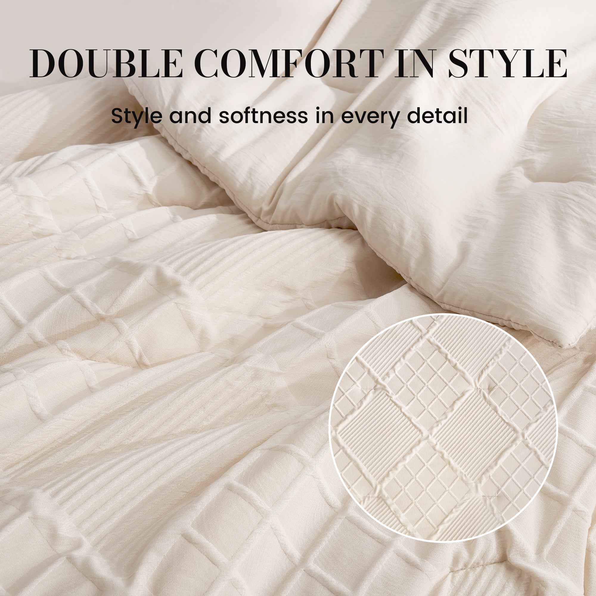 All-Season Jacquard Windowpane Comforter Set