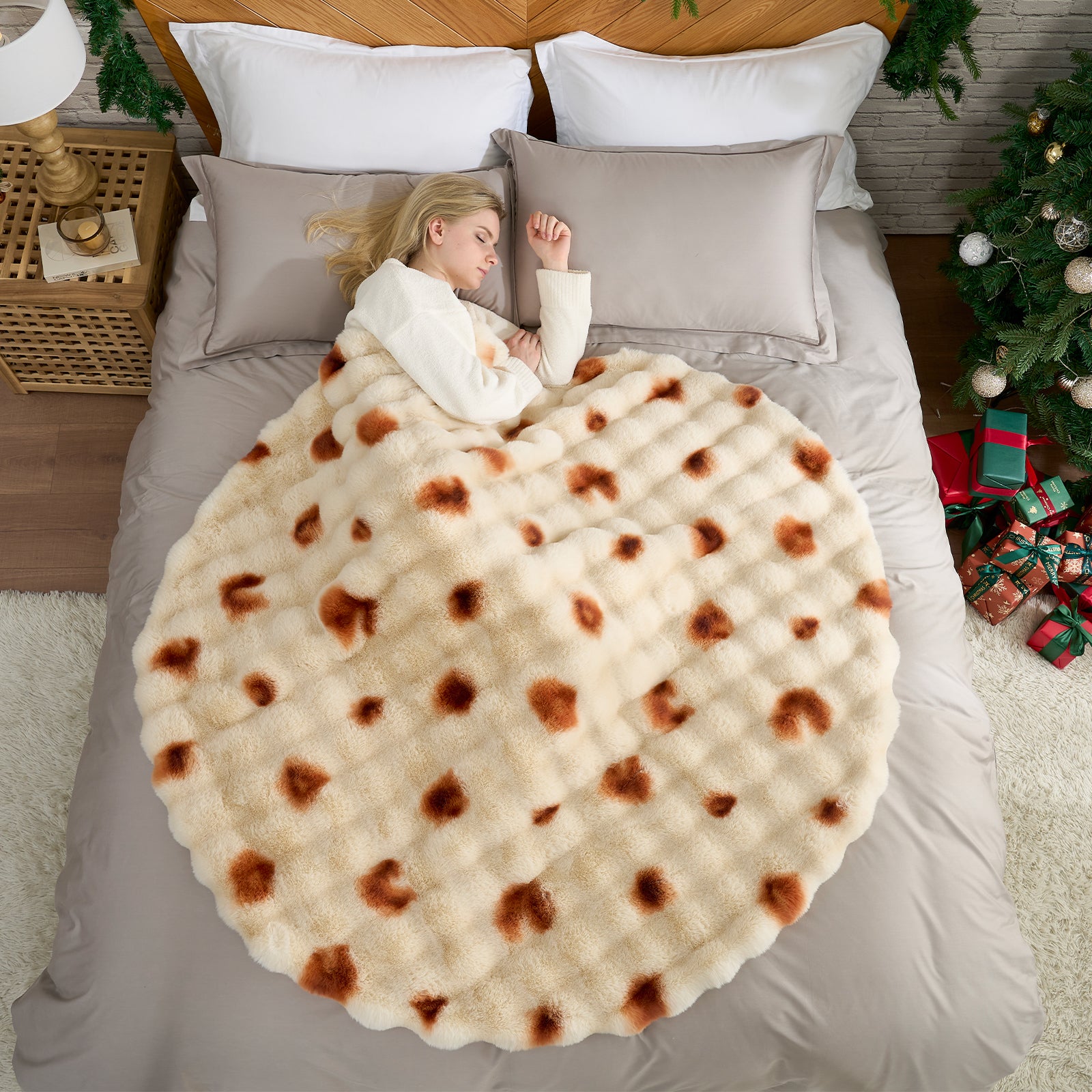 Burrito Faux Fur Throw Blanket 60 Inches
