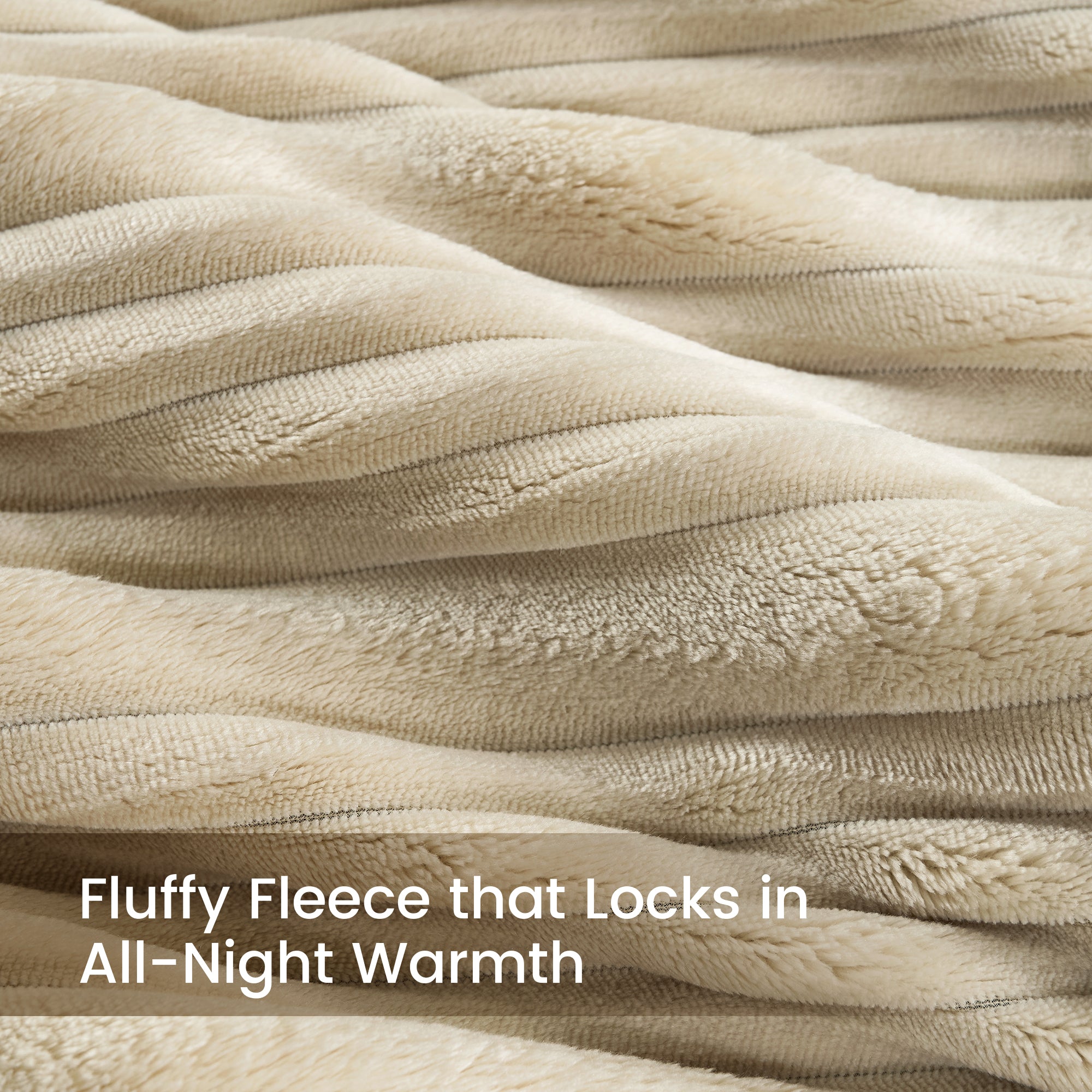 Winter Striped Flannel Fleece Comforter Set