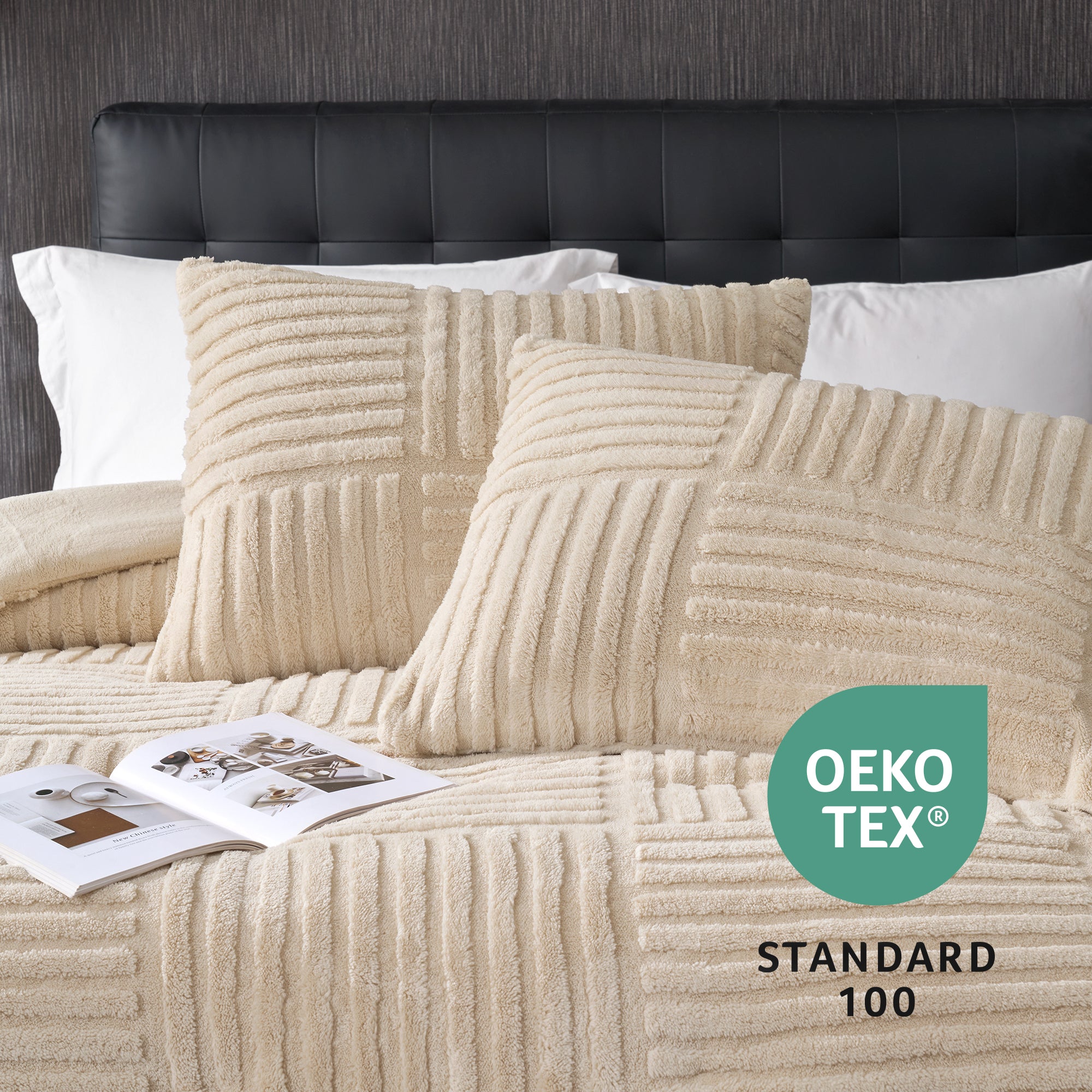 Cozy Bliss X Amélie Home Stripe Jacquard Design Comforter Set