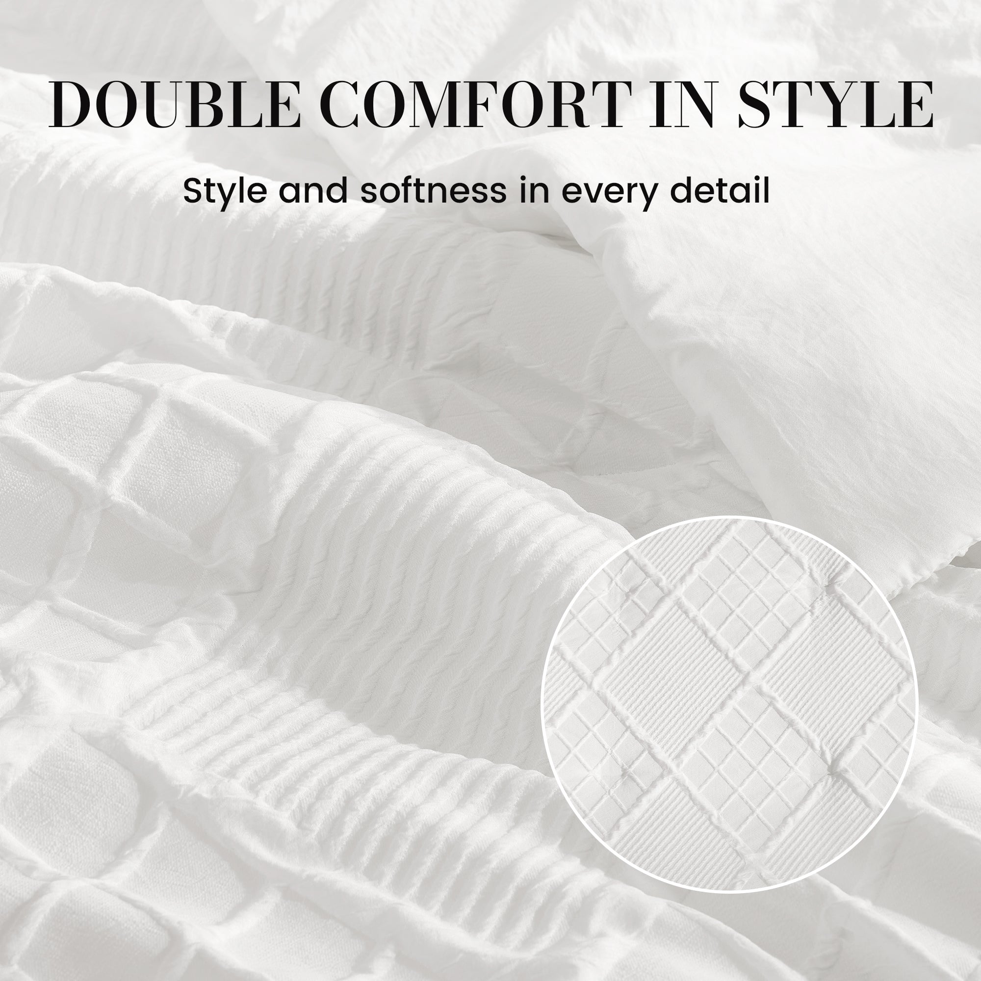 All-Season Jacquard Windowpane Comforter Set