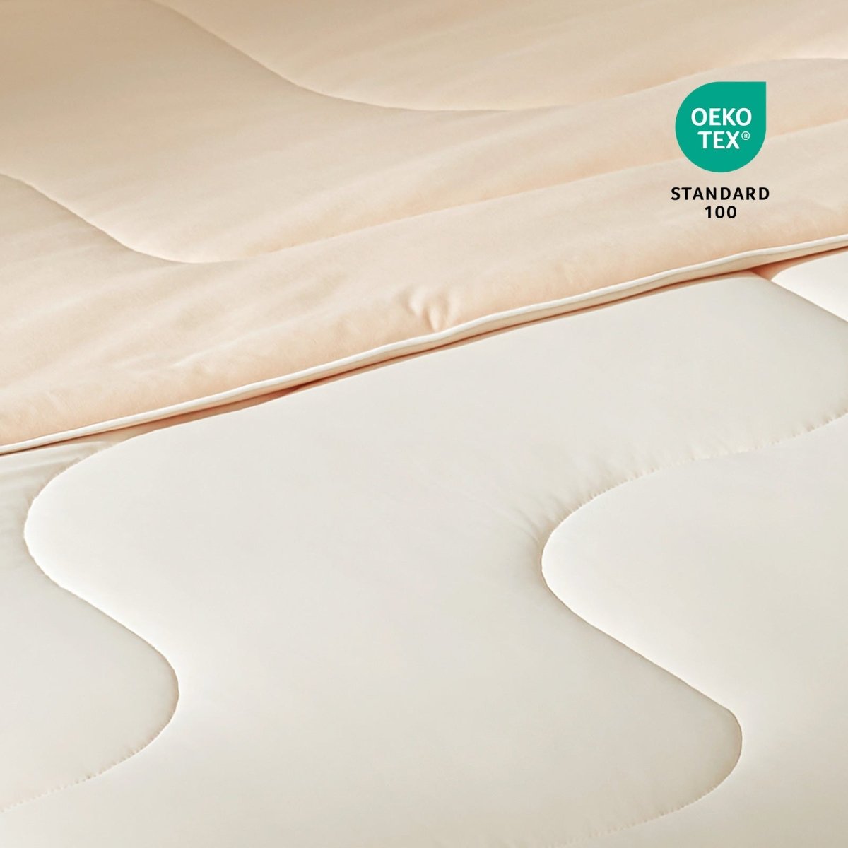 Close up of Cozy Bliss Sorona® Natural Fiber Ultra Breathable Cooling fabric.#color_Ivory