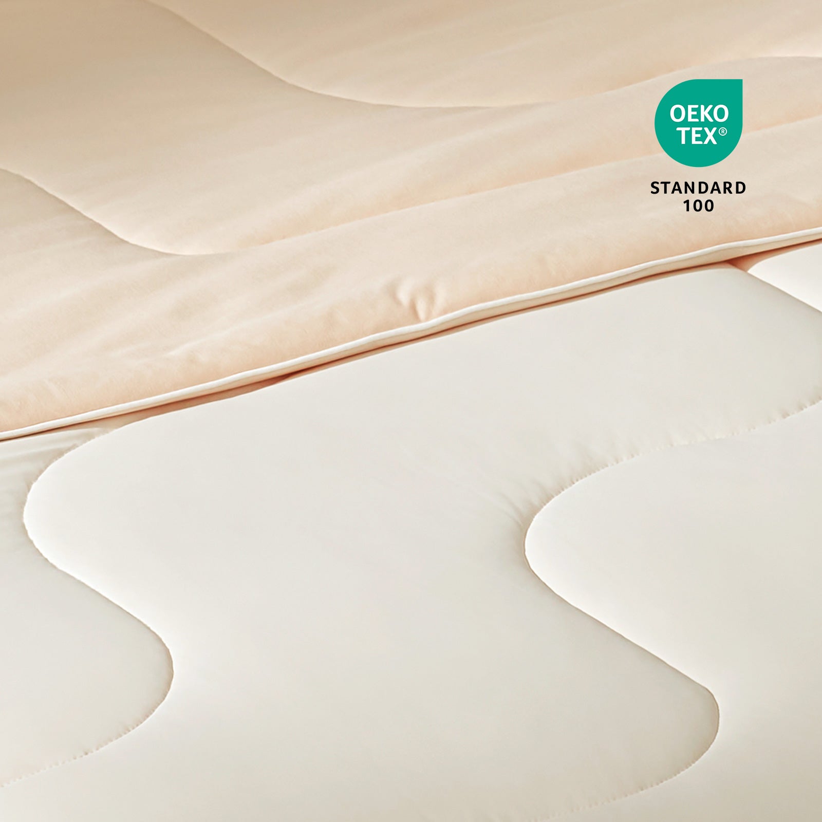 Close up of Cozy Bliss Sorona® Natural Fiber Ultra Breathable Cooling fabric.#color_Ivory