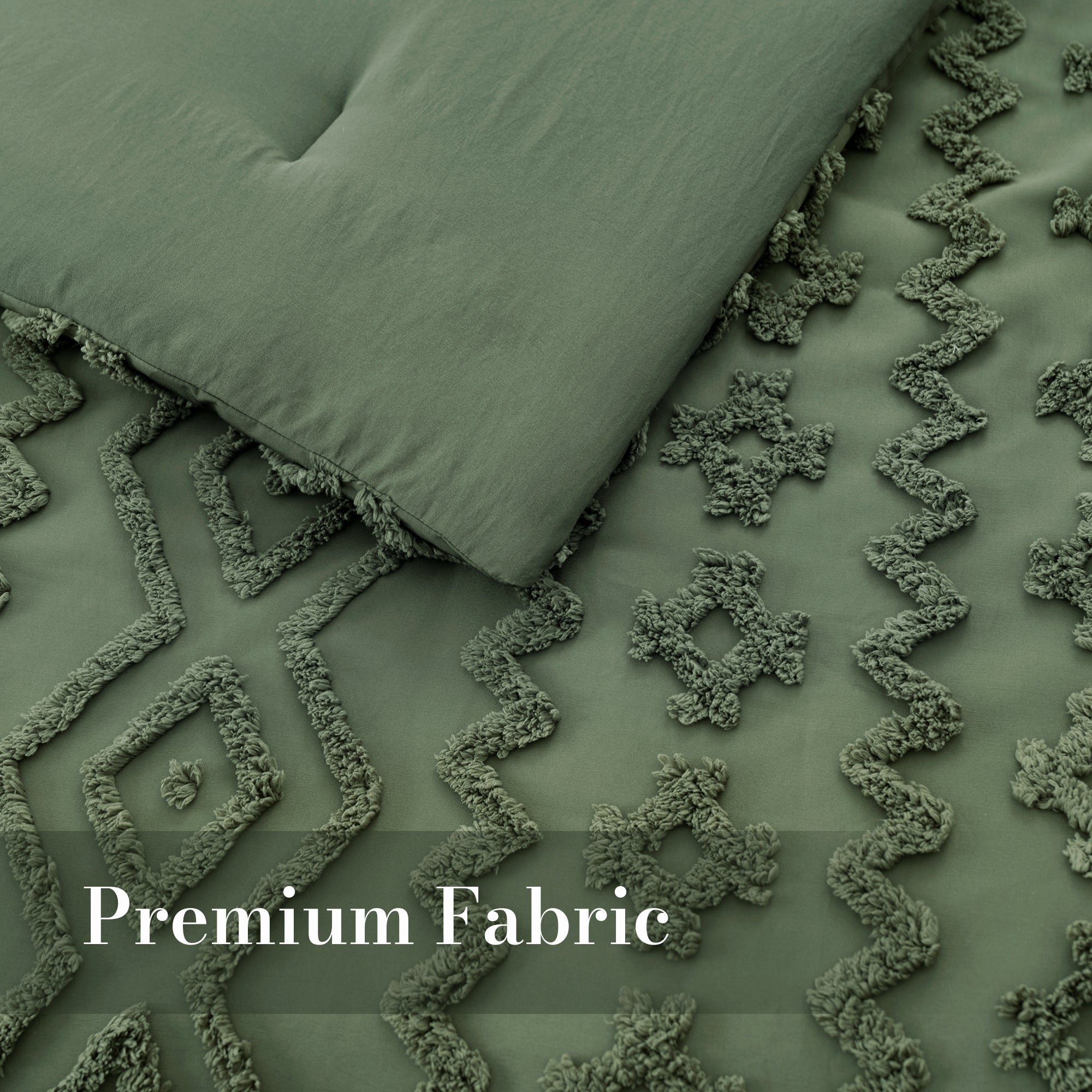 All-Season Faux Tufted Cable Comforter Set