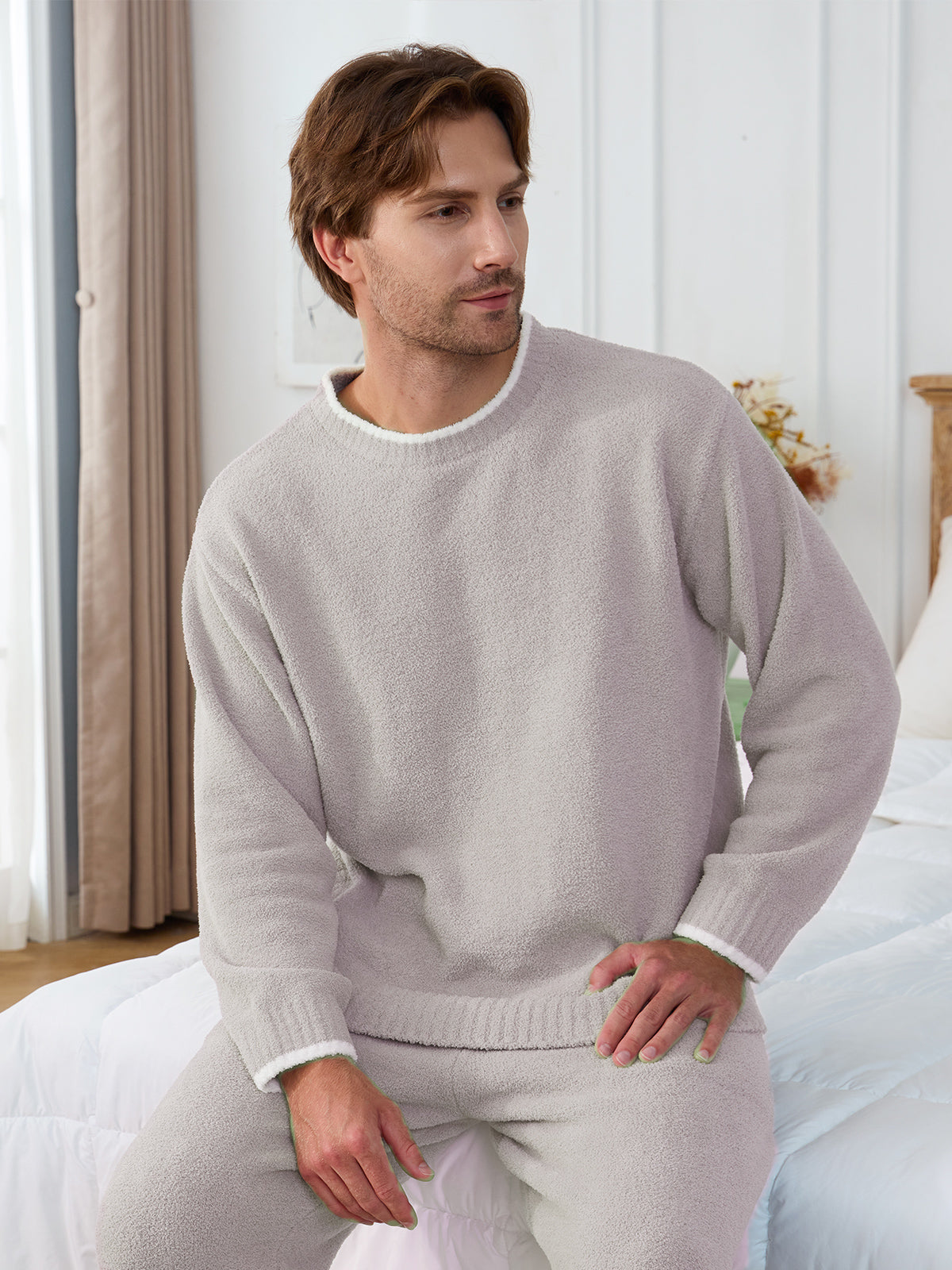 CozyBliss x SS Men Crewneck Knit Loungewear Set
