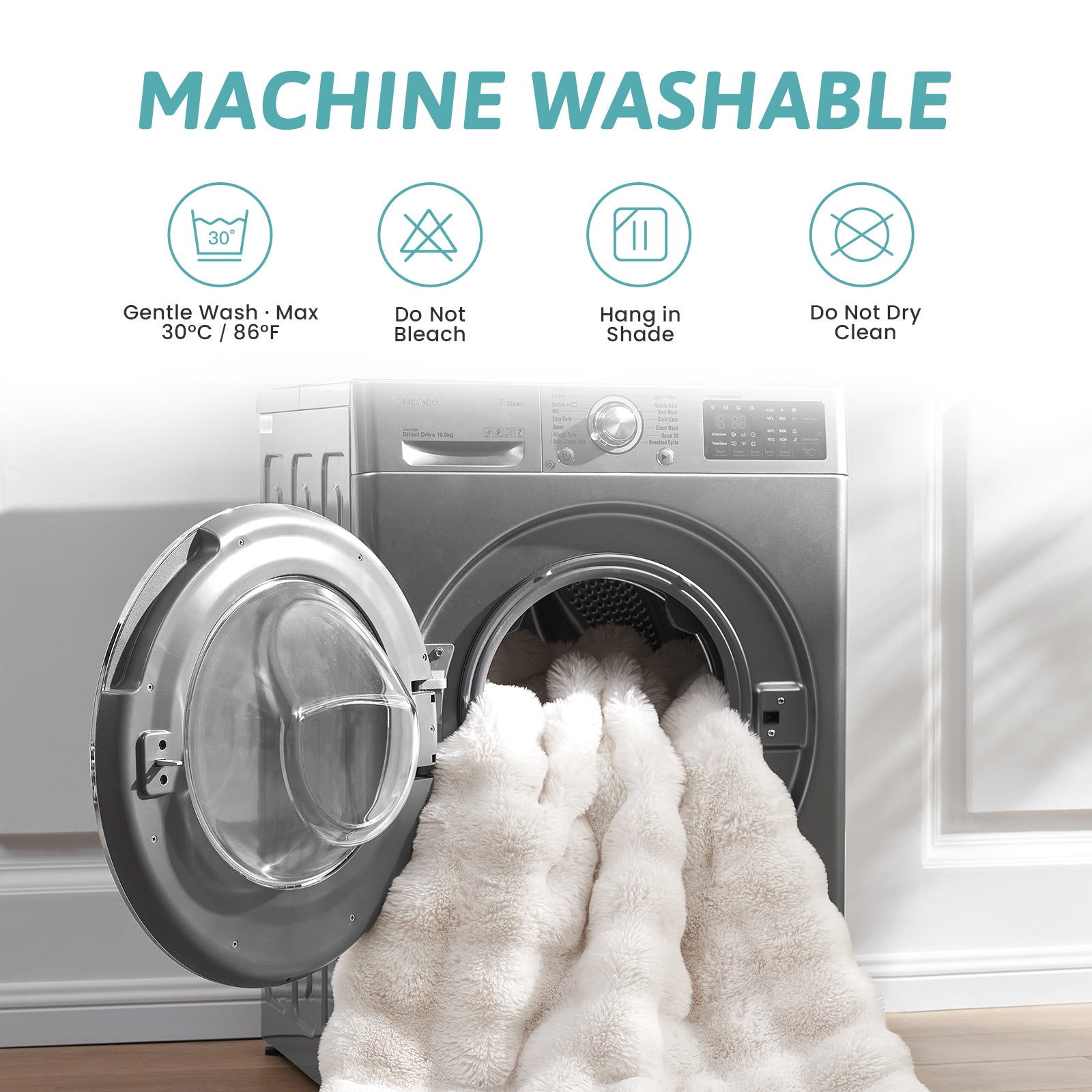 Cozy Bliss X CK Tie-dye Bubble Faux Fur Couch Cover