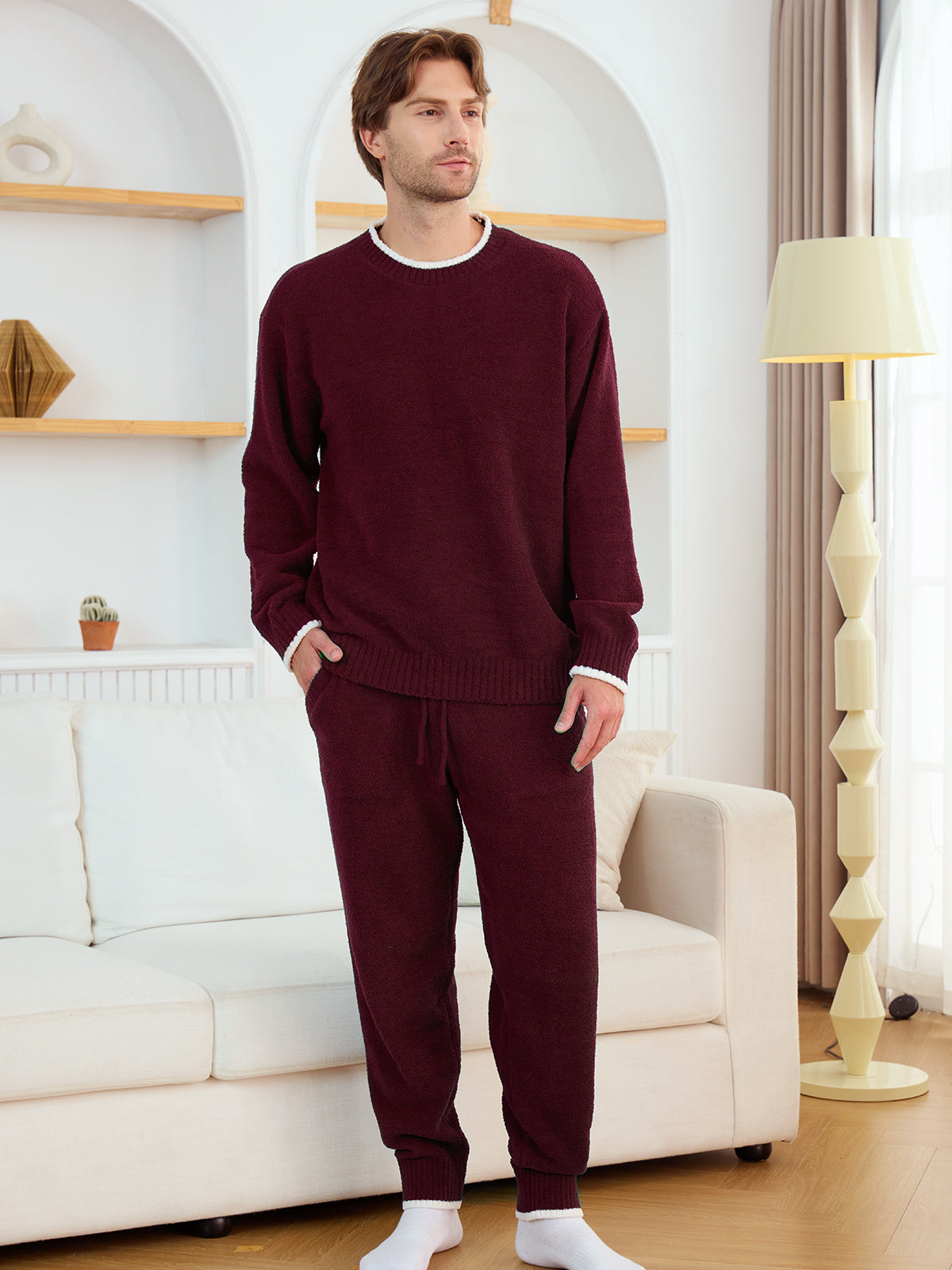 CozyBliss x SS Men Crewneck Knit Loungewear Set