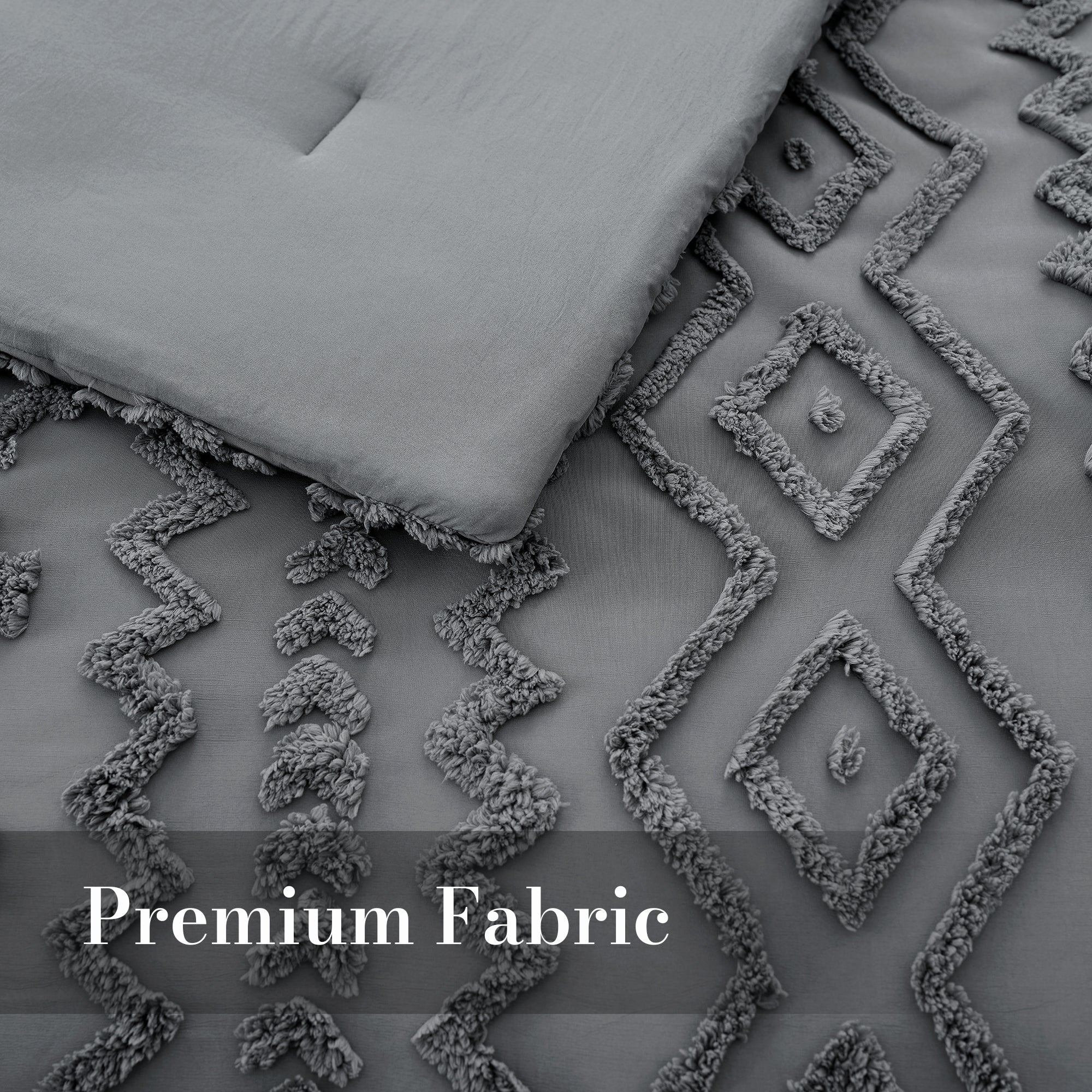 All-Season Faux Tufted Cable Comforter Set