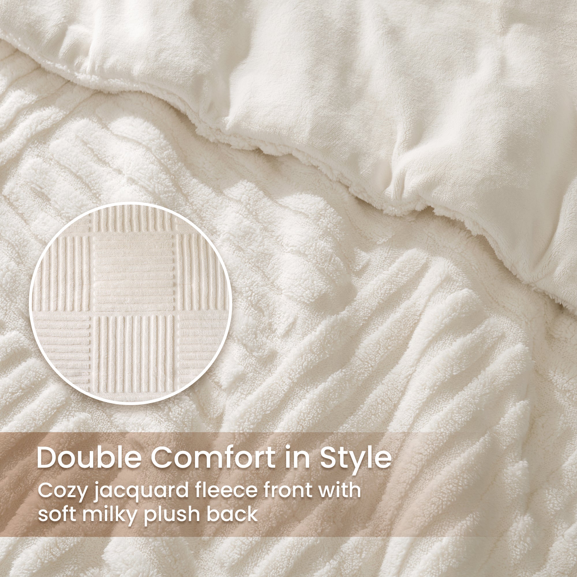 Cozy Bliss X Amélie Home Stripe Jacquard Design Comforter Set