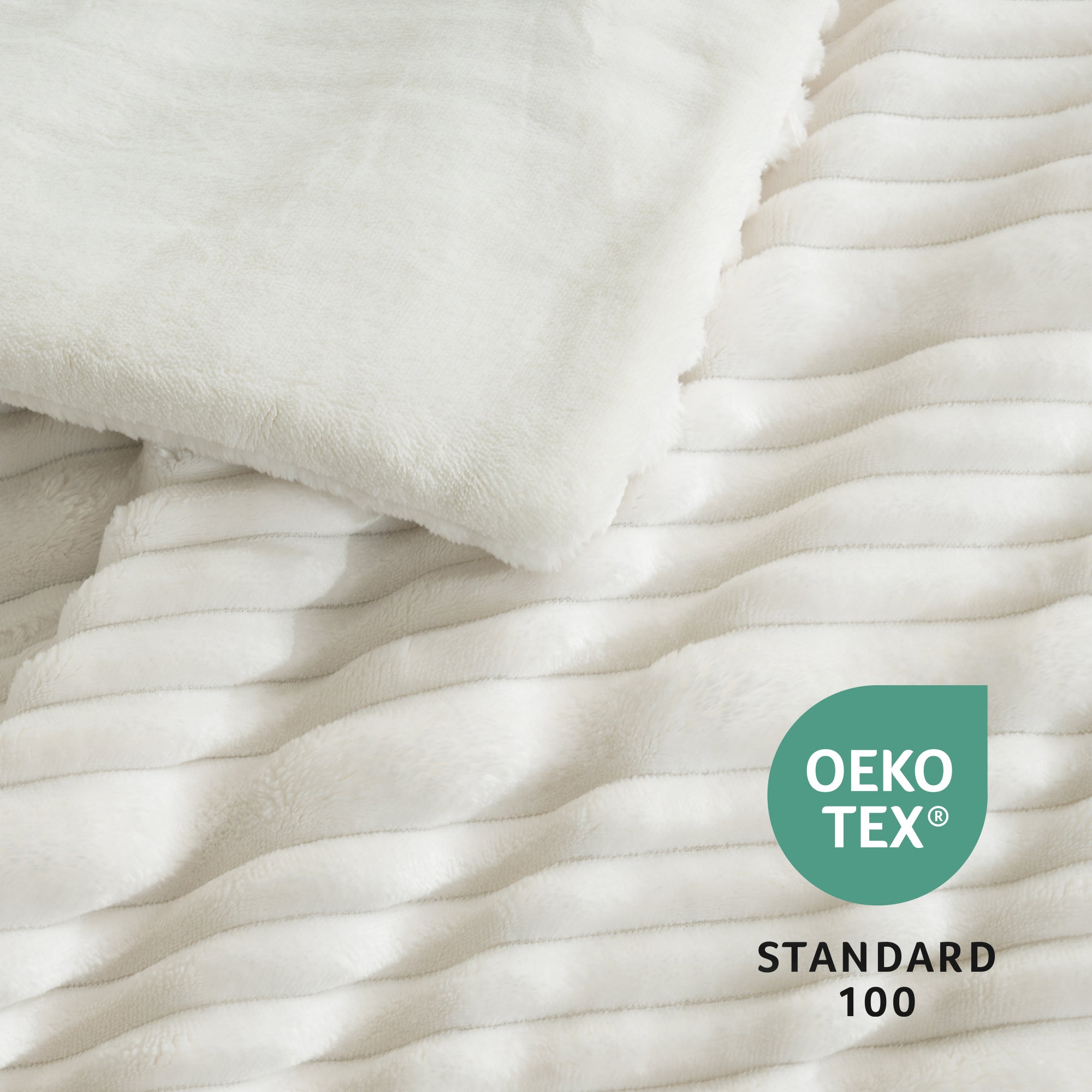 Winter Striped Flannel Fleece Comforter Set