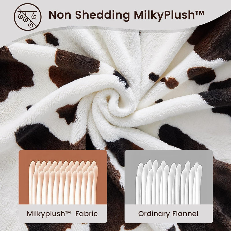 Cow Print Throw Blanket