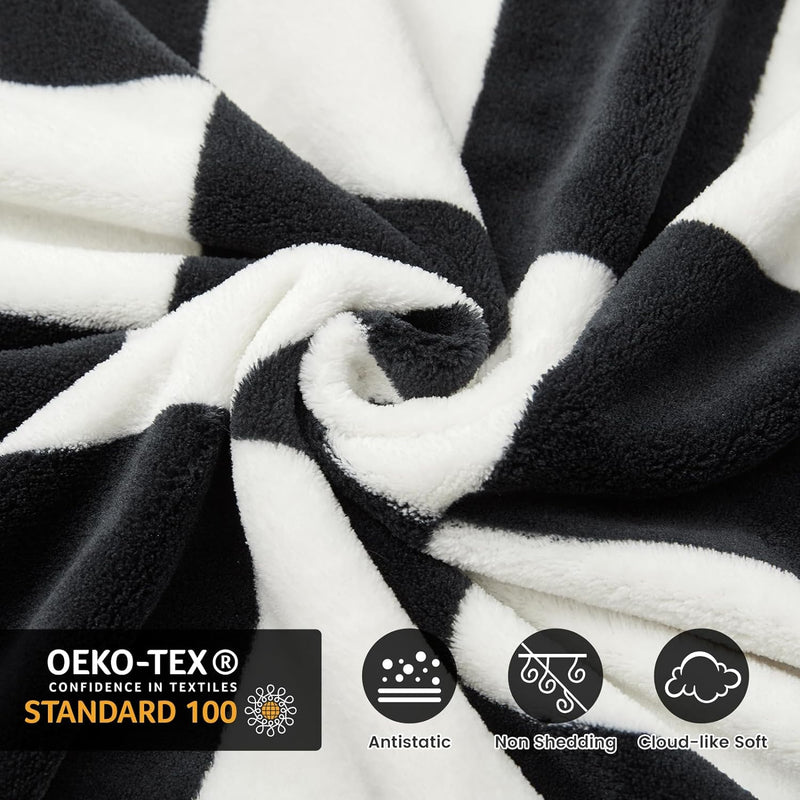 Checkered Throw Blanket Ultra Soft Warm MilkyPlush™ Fleece Blanket