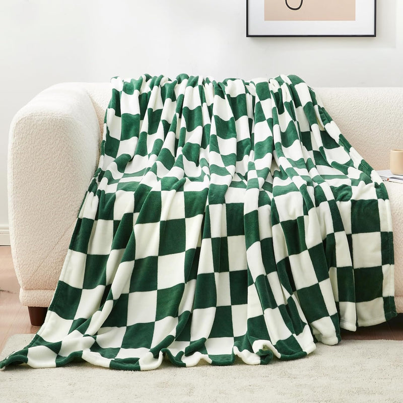 Checkered Throw Blanket Ultra Soft Warm MilkyPlush™ Fleece Blanket