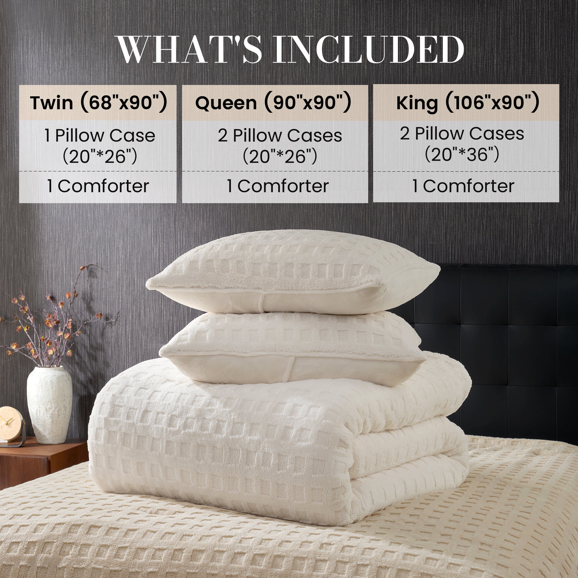 Winter Jacquard Cuddle Soft Waffle Comforter Set