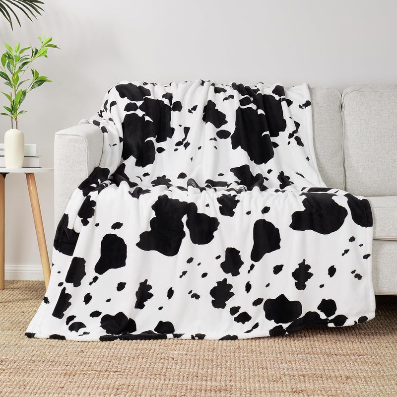 Cow Print Throw Blanket