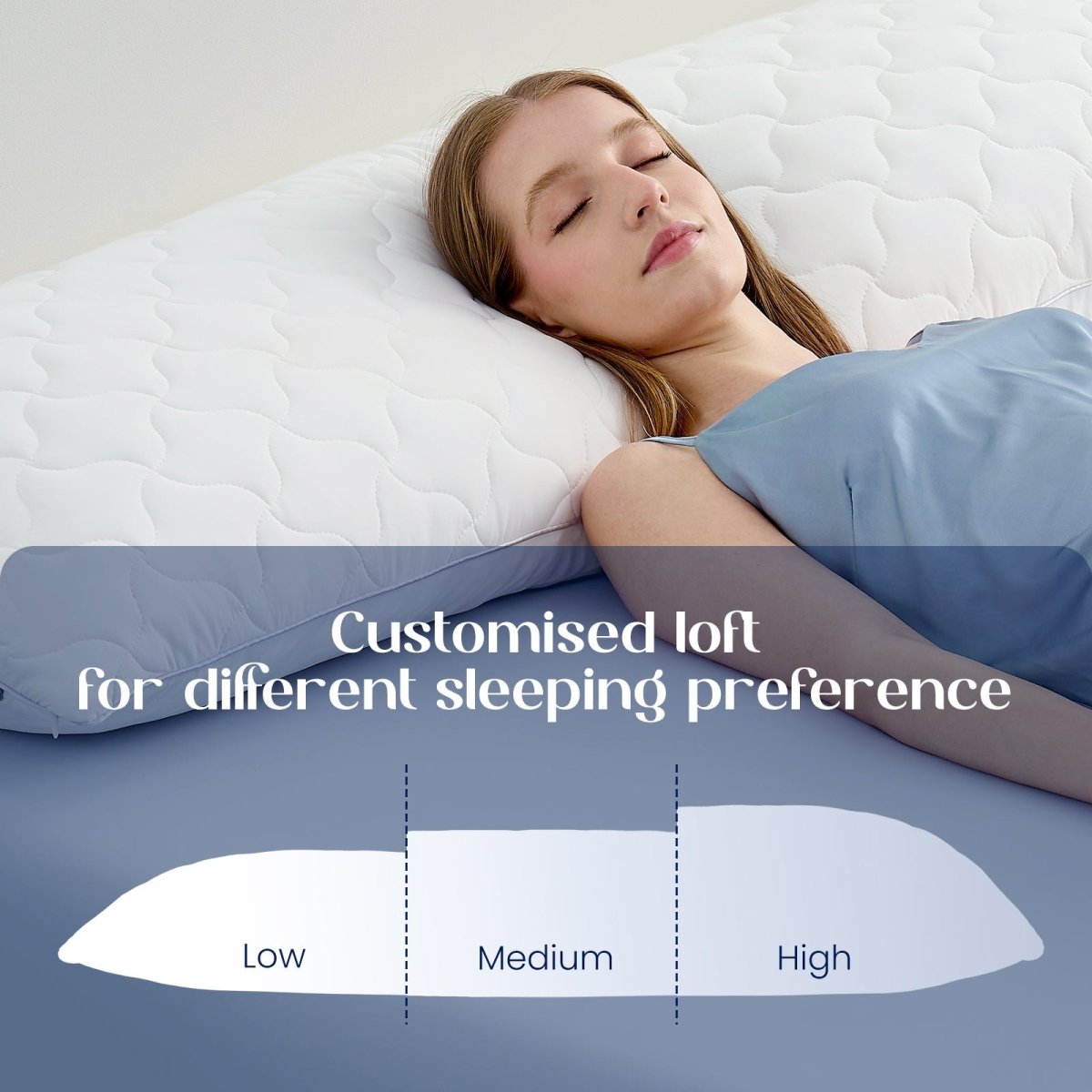 Adjustable cooling body pillow for better rest. #coor_White