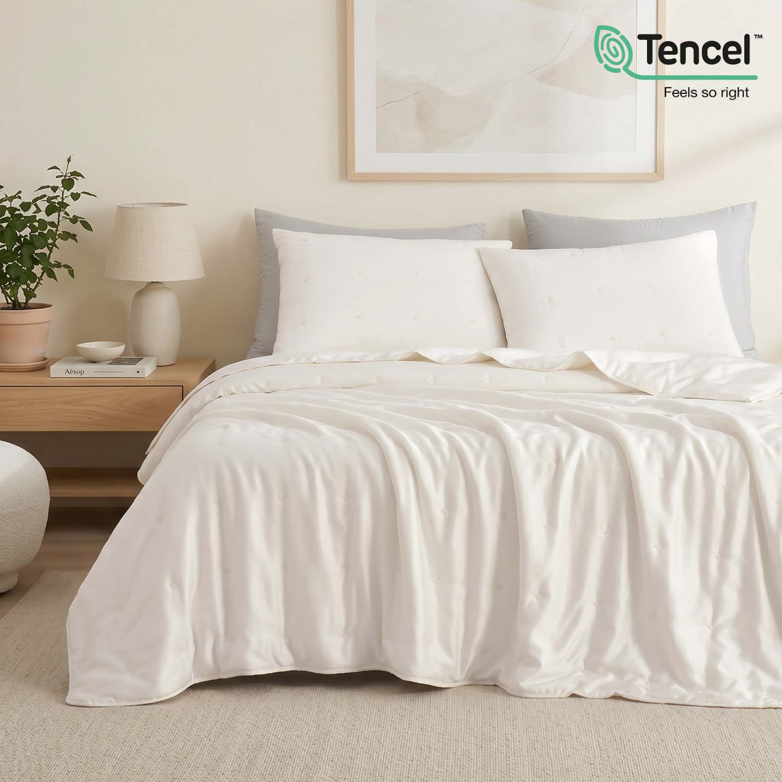 Tencel Lyocell Cooling Comforter Breathable Soft | Cozy Bliss