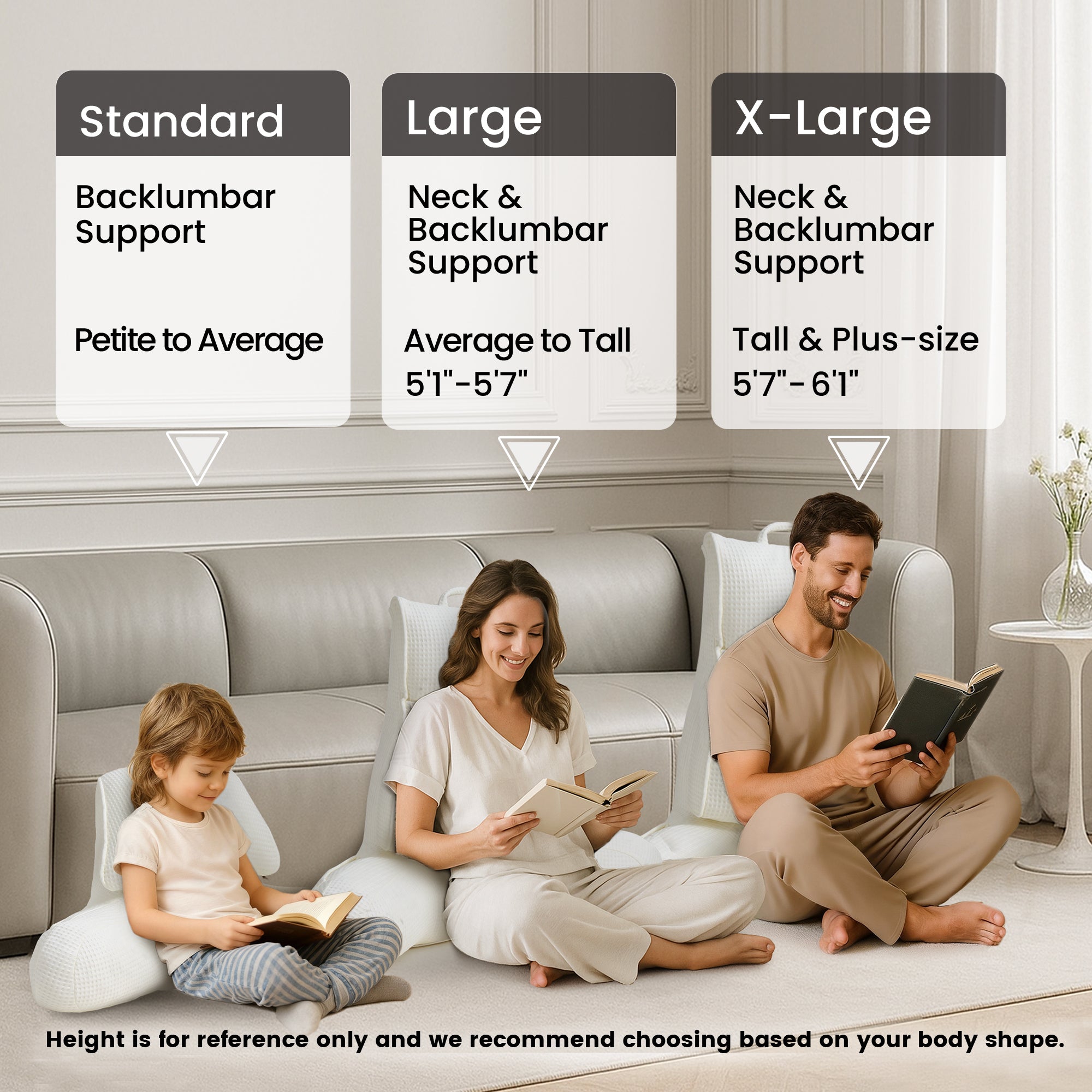 Cooling Waffle Knit Reading Pillow - Ivory