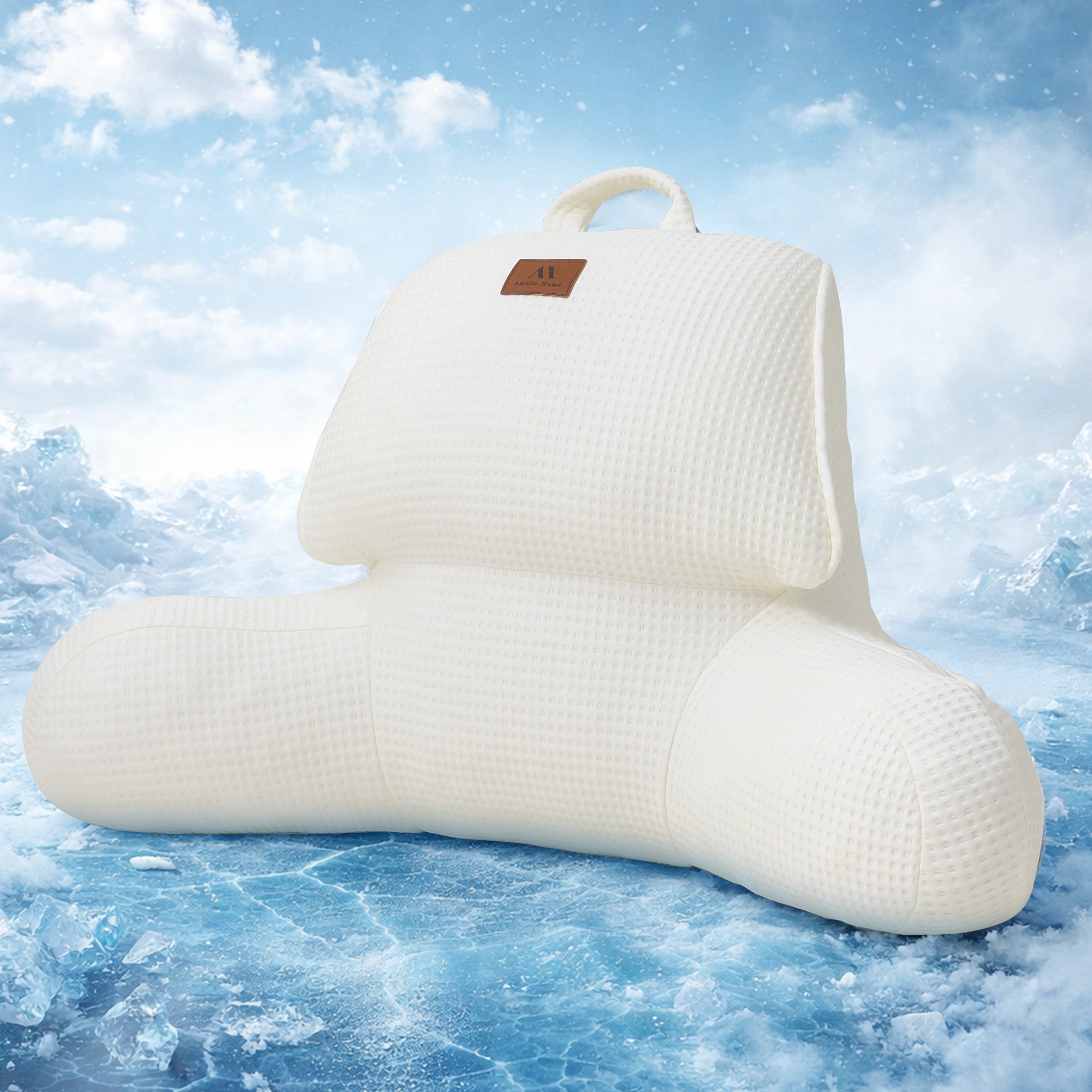 Cooling Waffle Knit Reading Pillow - Ivory