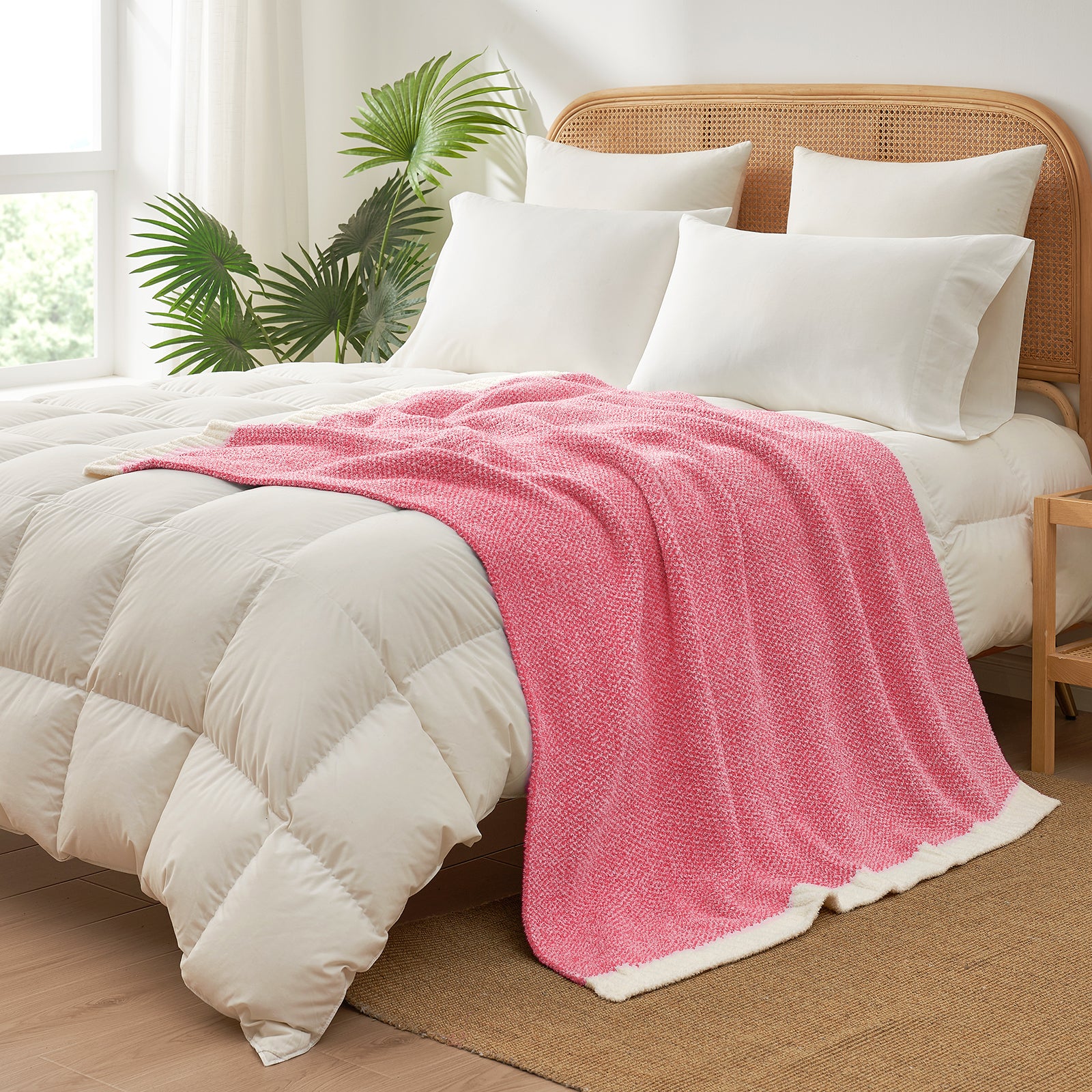 Cozy Bliss x SS Heather Feather Yarn Throw Blanket