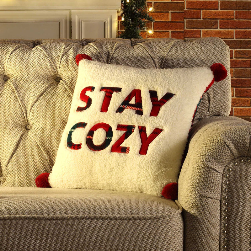 "STAY COZY" Throw Pillow Cover