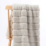 Milky-Cream Luxury Faux Fur Blanket